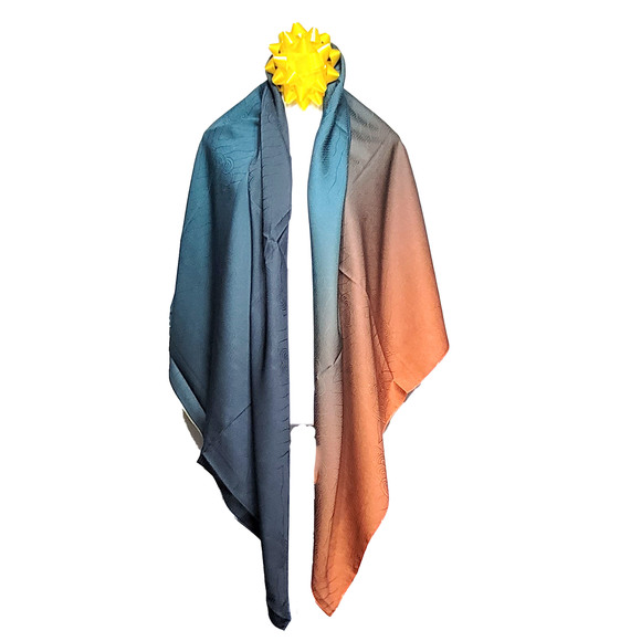 NWT Double Sided Silk Scarf 52"x52" Large Square Shawl Wrap XiangYunSha 3509 - Picture 11 of 12